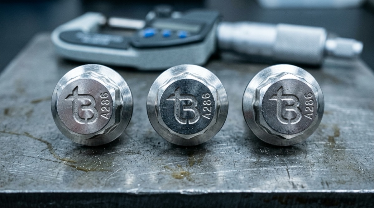 12-Point Flange Bolts, TorqBolt 12-point fastener with tB ligature and alloy grade marking