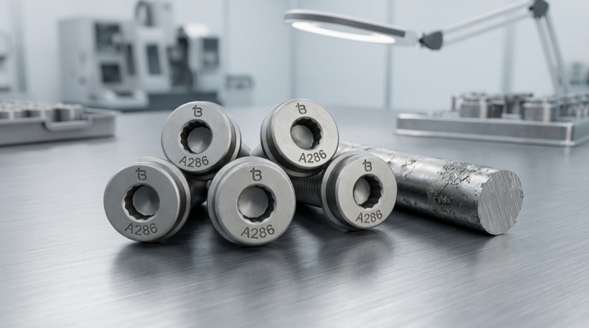A286 12-Point Fasteners, TorqBolt 12-point fastener with tB ligature and alloy grade marking