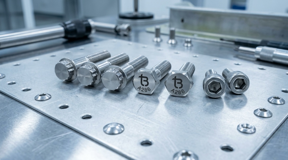 Aerospace Fasteners, TorqBolt 12-point fastener with tB ligature and alloy grade marking