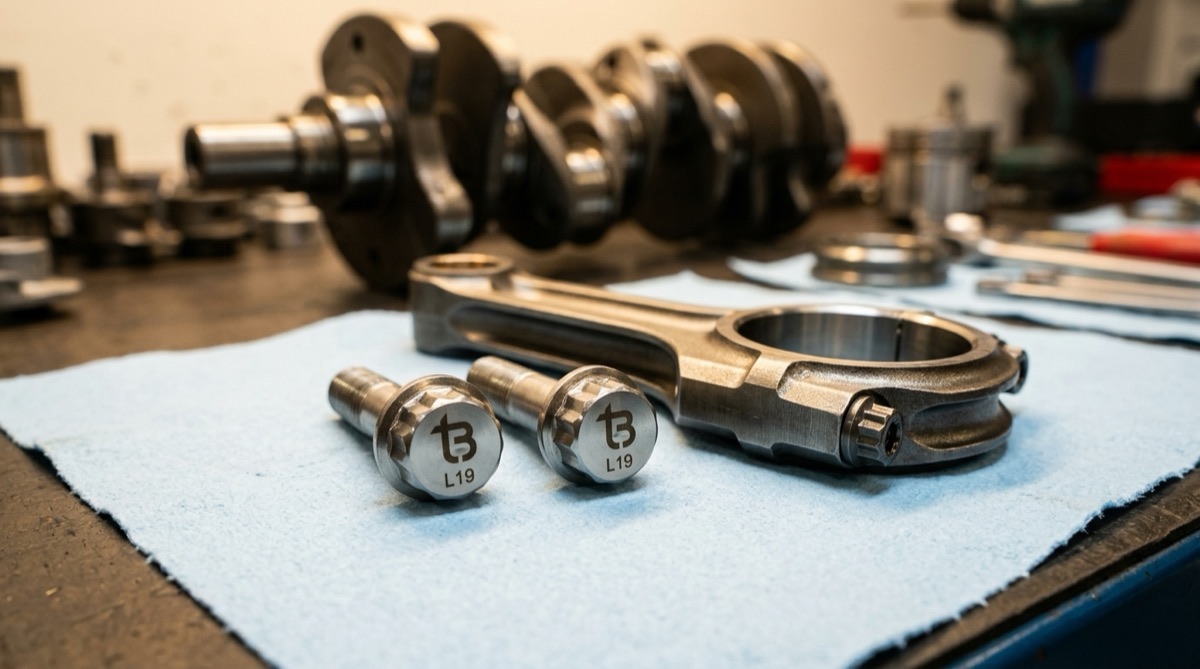 Connecting Rod Bolts, TorqBolt 12-point fastener with tB ligature and alloy grade marking