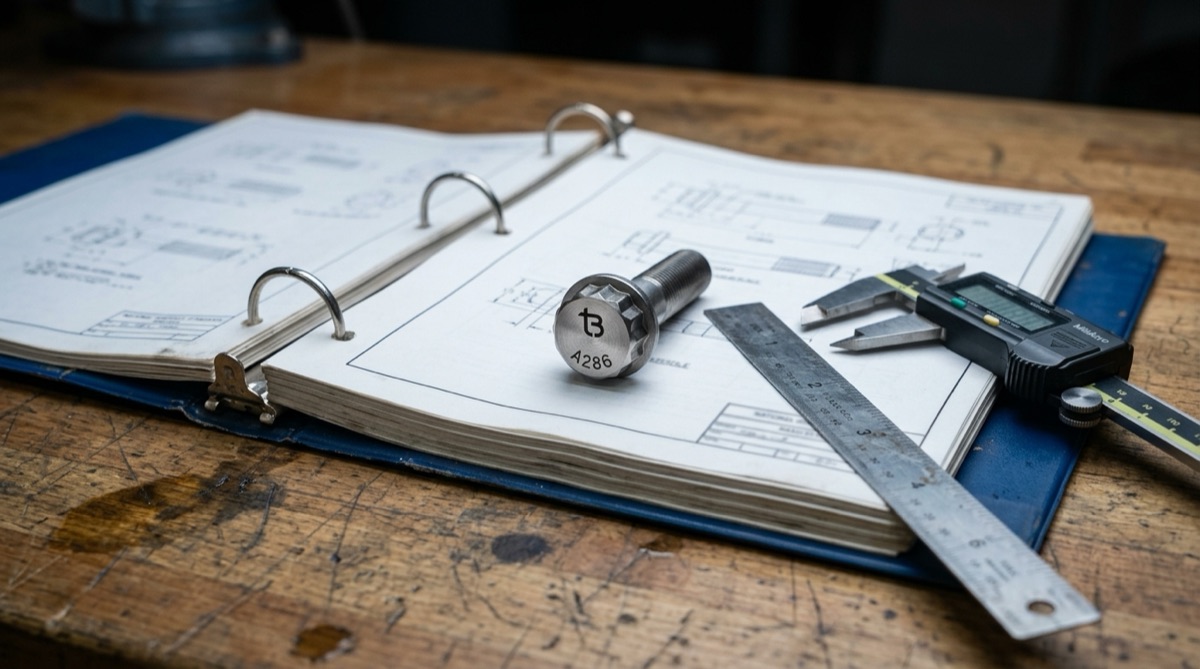 NAS1351 close-tolerance 12-point bolts, TorqBolt 12-point fastener with tB ligature and alloy grade marking