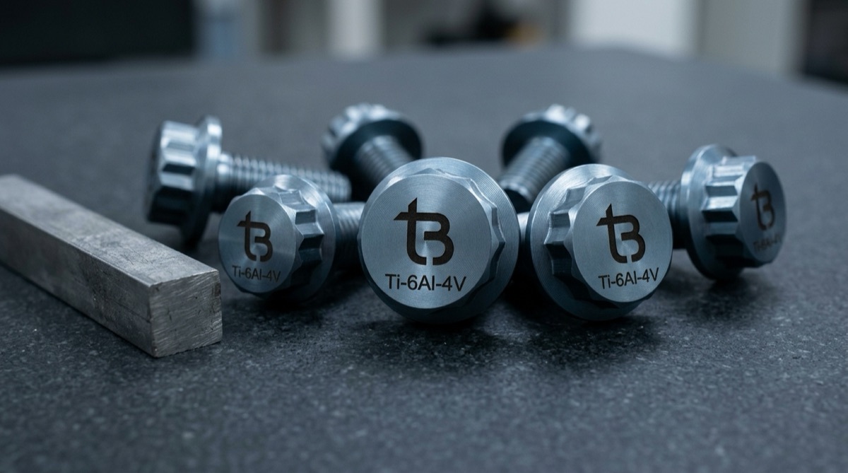 Titanium 12-Point Fasteners, TorqBolt 12-point fastener with tB ligature and alloy grade marking